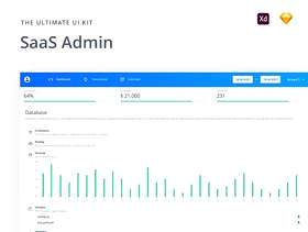 用于Sketch和Adobe XD的40个用户友好的仪表板屏幕，SaaS管理UI工具包