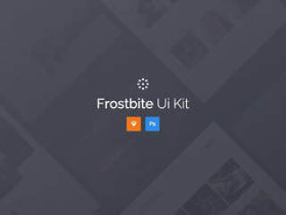 为设计师提供时尚的UI工具包，Frostbite UI Kit