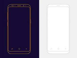 2 枚极简三星 Galaxy S8 线框模型