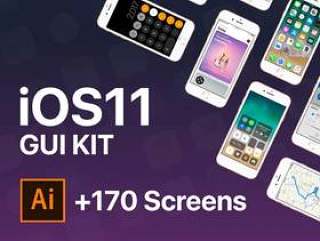 最新iOS11 UI工具包设计规范源文件资源打包下载（含170个屏幕界面的ai源文件和部分sketch源文件）