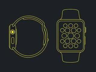 Simple Apple Watch Wireframe