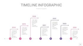 渐变粉色时间轴PPT信息图12