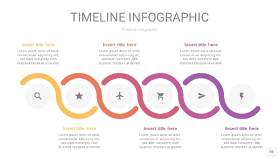 紫黄色时间轴PPT信息图20