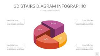 渐变紫黄色3D阶梯PPT图表10