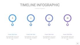 紫蓝色时间轴PPT信息图14