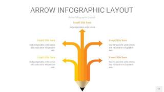 黄色箭头PPT信息图表17