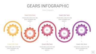 粉黄色齿轮PPT信息图17