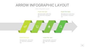 浅绿色箭头PPT信息图表11