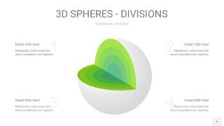 浅绿色3D球体切割PPT信息图5