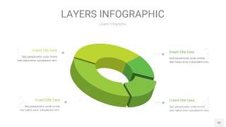嫩绿色3D分层PPT信息图30