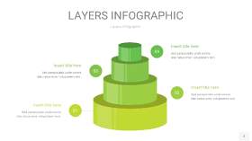 嫩绿色3D分层PPT信息图2