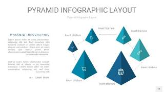 宝石蓝3D金字塔PPT信息图表24