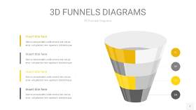 黄灰色3D漏斗PPT信息图表7