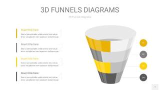 黄灰色3D漏斗PPT信息图表7