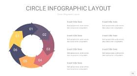 紫黄色圆形PPT信息图16