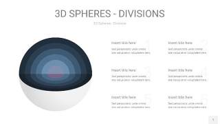 莫兰迪蓝色3D球体切割PPT信息图1