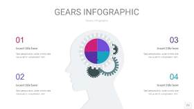 玫瑰紫色齿轮PPT信息图21