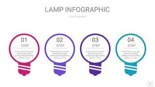 紫色系创意灯PPT信息图7