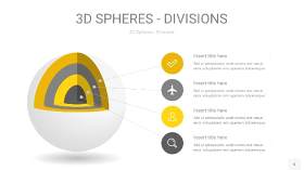 灰黄色3D球体切割PPT信息图6