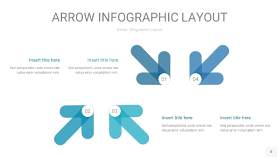 天蓝绿箭头PPT信息图表8