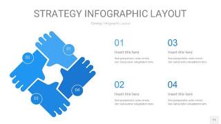 蓝色战略计划统筹PPT信息图11