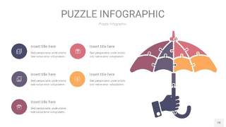紫色系拼图PPT图表18