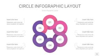 粉紫色圆形PPT信息图10