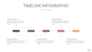 渐变紫黄色时间轴PPT信息图16