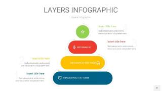 四色3D分层PPT信息图47