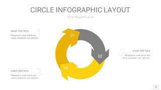 灰黄色圆形PPT信息图12