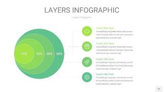 浅绿色3D分层PPT信息图45