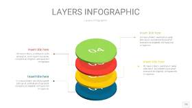 四色3D分层PPT信息图19