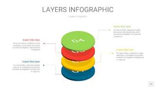 四色3D分层PPT信息图19