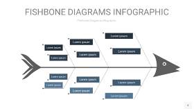 深天蓝色鱼骨PPT信息图表4