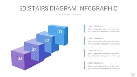 渐变紫蓝色3D阶梯PPT图表25