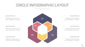 紫黄色圆形PPT信息图8