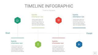 红蓝绿色时间轴PPT信息图6