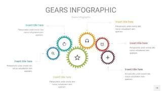 彩色齿轮PPT信息图14