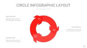 红色圆形PPT信息图12