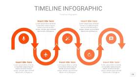 橘红色时间轴PPT信息图24