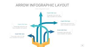 天蓝绿箭头PPT信息图表15