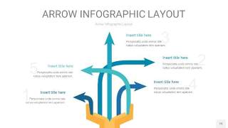 天蓝绿箭头PPT信息图表15