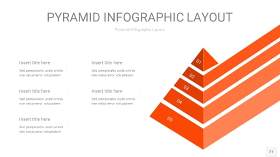 橘红色3D金字塔PPT信息图表21