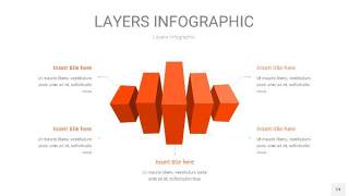 橘红色3D分层PPT信息图24