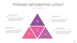 粉紫色3D金字塔PPT信息图表13