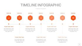 橘红色时间轴PPT信息图1