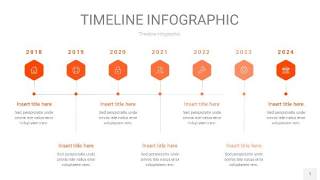 橘红色时间轴PPT信息图1