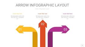 彩色箭头PPT信息图表2