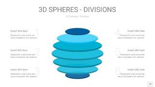 宝石蓝色3D球体切割PPT信息图10