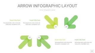浅绿色箭头PPT信息图表8
